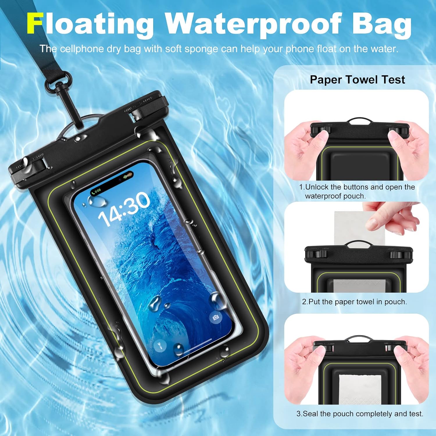 2-Pack Floating Phone Pouch ✨ IP68 Waterproof & Sandproof 💦 Beach Pool Cruise Must-Have! 🔥 Universal Fit + Detachable Lanyard 🌟 #BeachEssentials #TravelHack 2-Pack Floating Phone Pouch ✨ IP68 Waterproof & Sandproof 💦 Beach Pool Cruise Must-Have! 🔥 Universal Fit + Detachable Lanyard 🌟 #BeachEssentials #TravelHack